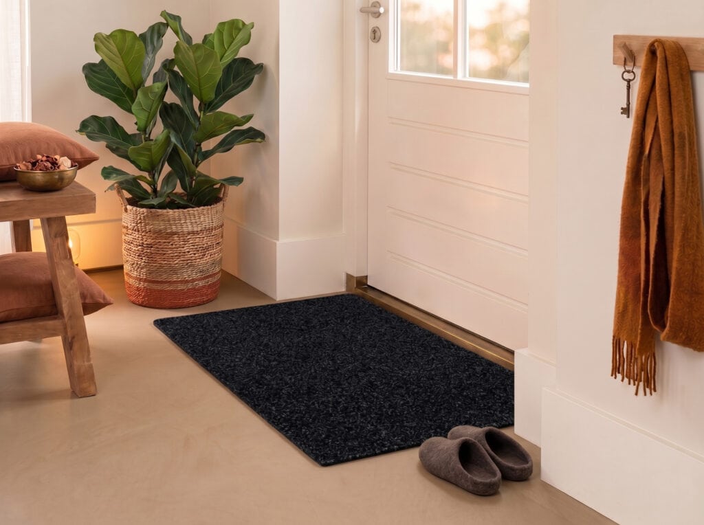 Schoonloopmat Op Maat Pure 7mm Zwart
